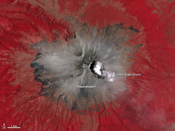 The Mexican National Center for Disaster Prevention (CENAPRED) issued an update about the eruption on April 23, noting that seven small-to-moderate-sized ash emissions had occurred within an 11 hour period.