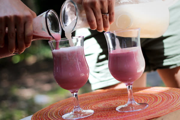 The perfect red and white frozen sangria swirl.