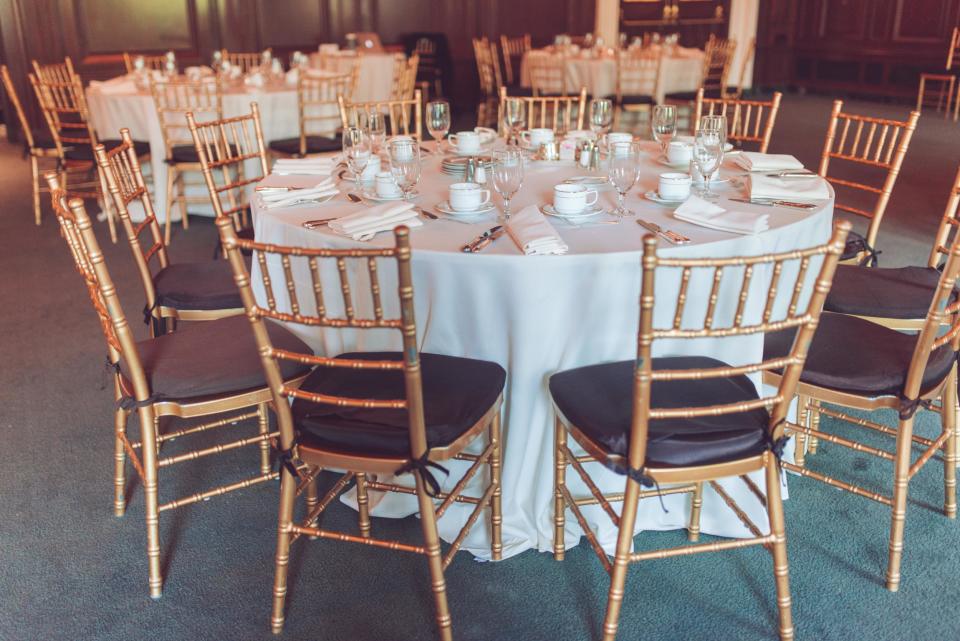 The table setup at the Plaza Hotel (Sara Feigin)