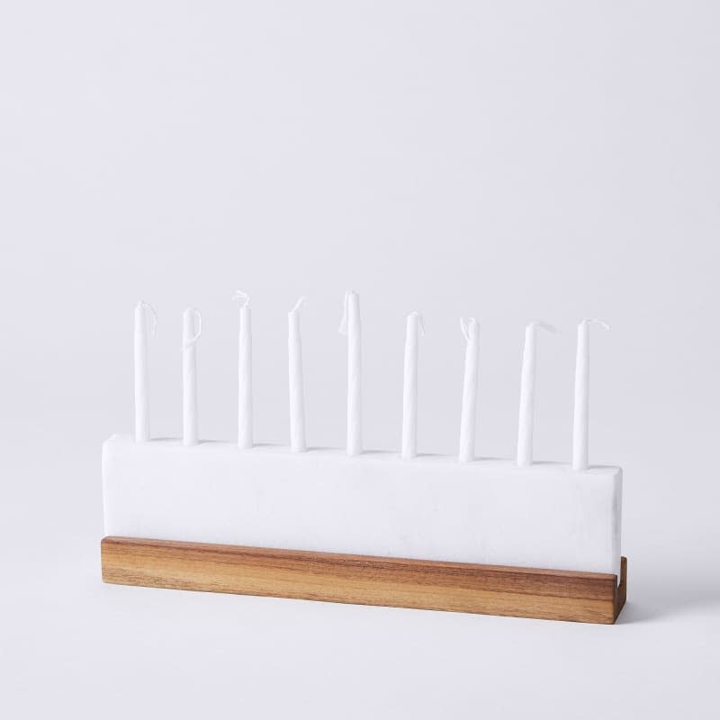 Vermont Marble & Walnut Menorah