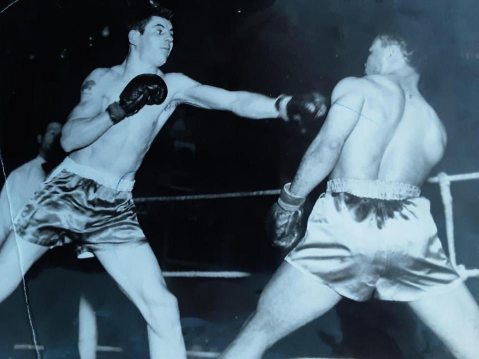 Eastern Daily Press: Tony Webster, on the left, in the ring during his days as a professional boxer