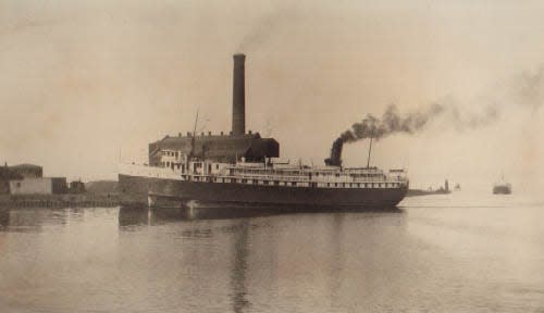 The S.S. Wisconsin shown in an archival photo.