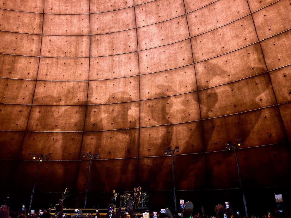 Beginning of U2's performance in Las Vegas Sphere