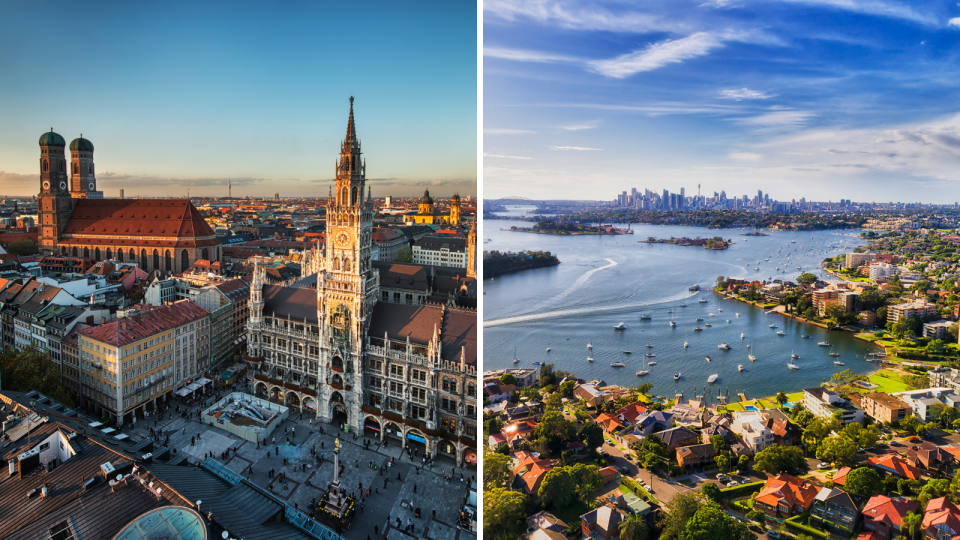 Munich, Sydney. (Source: Getty)