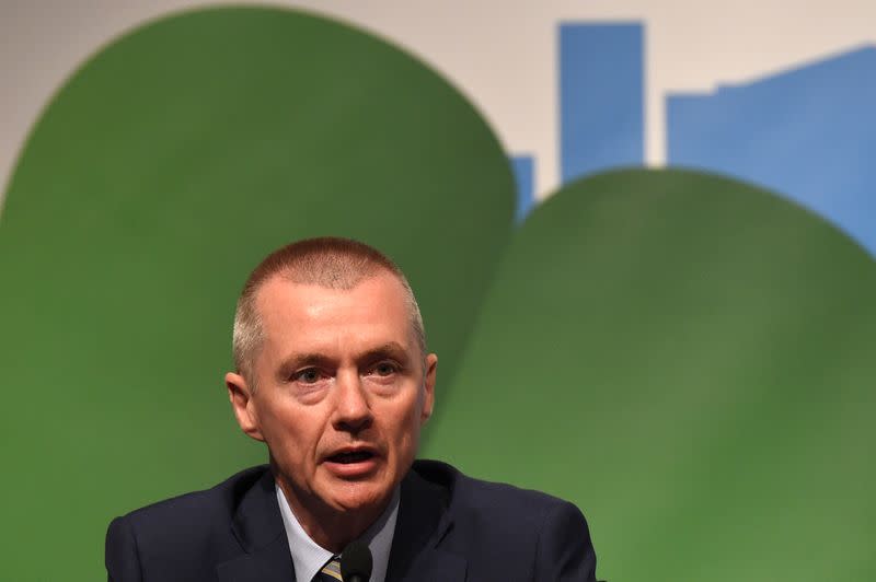 Willie Walsh, CEO of International Airlines Group speaks during the closing press briefing at the 2016 International Air Transport Association (IATA) Annual General Meeting (AGM) and World Air Transport Summit in Dublin