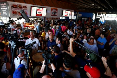 Democratic 2020 U.S. presidential candidate and former U.S. Vice President Joe Biden attends the Iowa State Fair in Des Moines