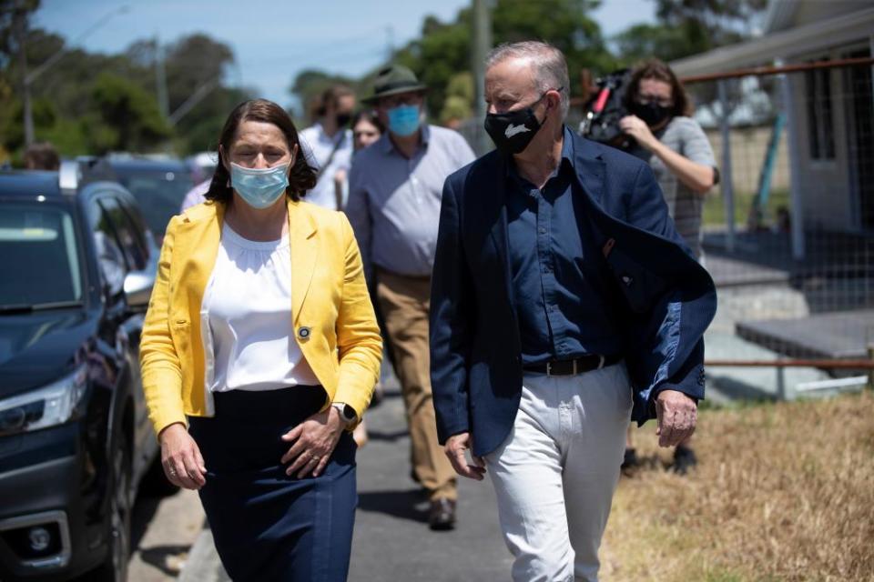 Anthony Albanese and Fiona Phillips