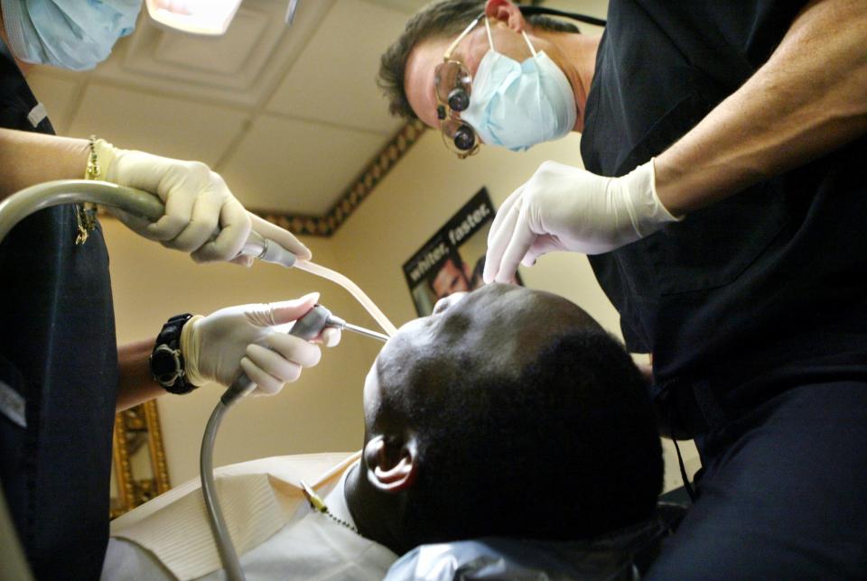 The American Dental Association says that 45.1% of all dental care comes from out-of-pocket expenses.