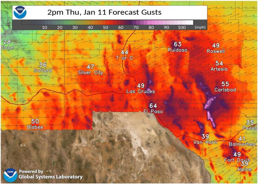 Graphic: National Weather Service, El Paso, TX