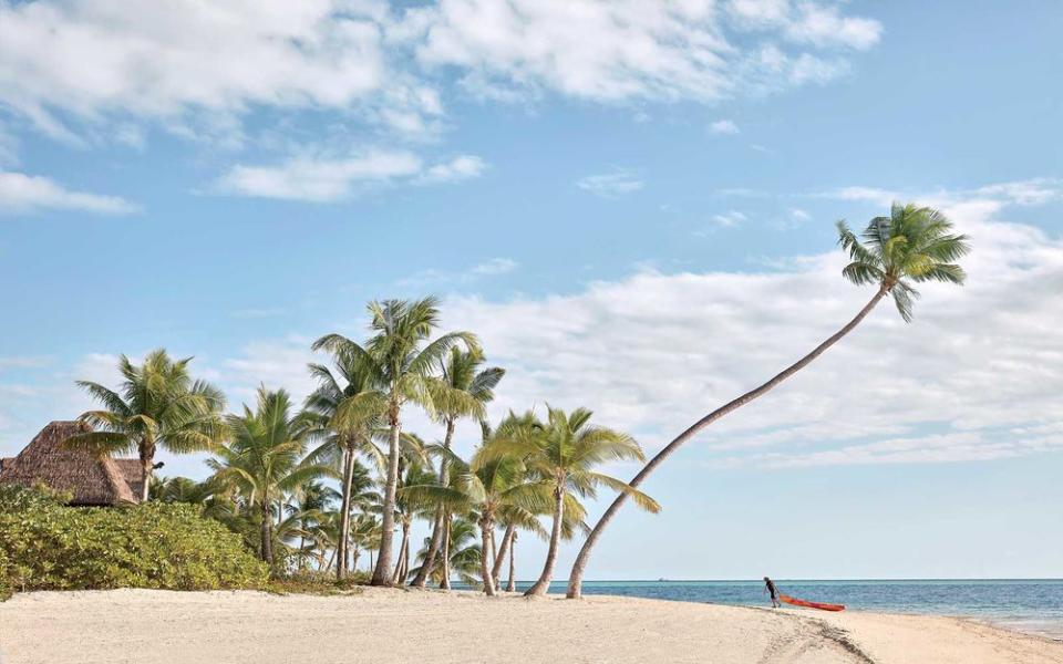 The beach at Six Senses Fiji.