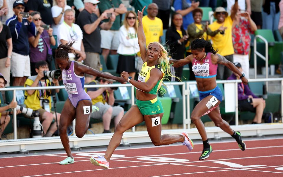 Fraser-Pryce crossed the line in 10.67 seconds - Getty Images