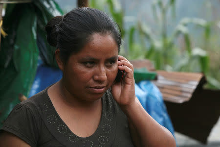 Gloria Ramos talks to her husband, who lives in the U.S., using the community-run phone network in Santa Maria Yaviche, in Oaxaca state, Mexico, September 26, 2016. Picture taken September 26, 2016. REUTERS/Jorge Luis Plata