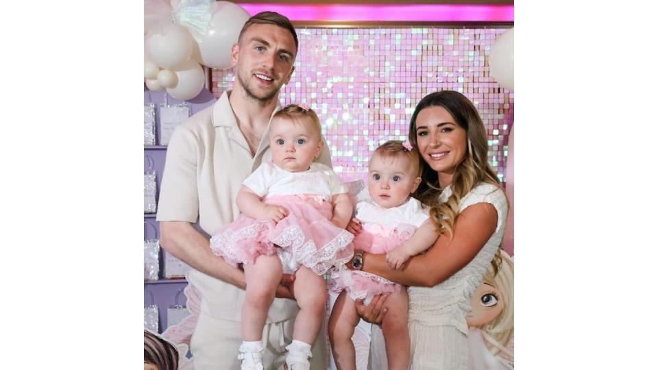 Jared Bowen with Dani Dyer and their daughters