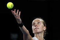 Tennis - Australian Open - Women's Singles Final - Melbourne Park, Melbourne, Australia, January 26, 2019. Czech Republic's Petra Kvitova in action during her match against Japan's Naomi Osaka. REUTERS/Kim Kyung-Hoon