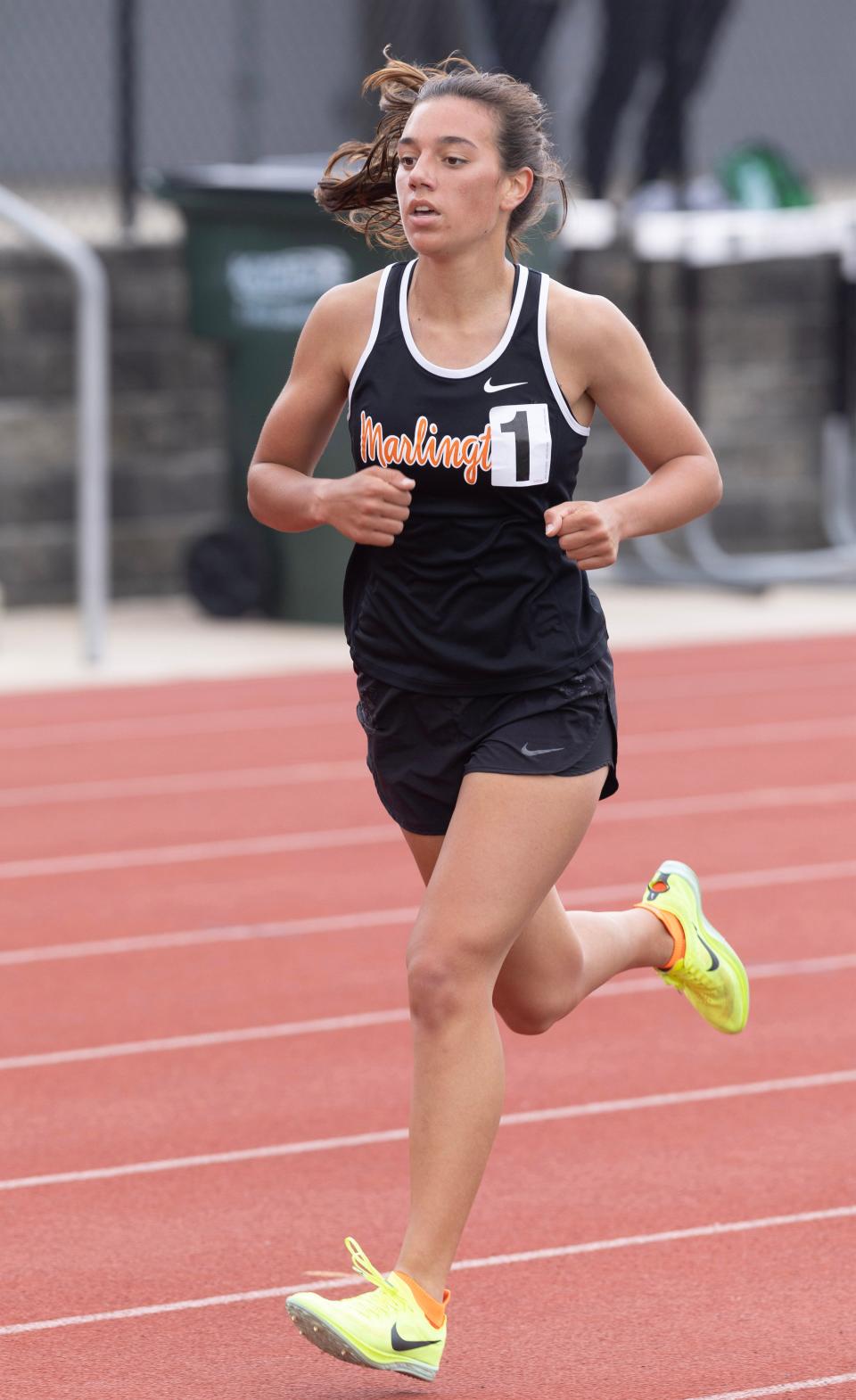 Marlington's Bella Graham wins her third straight Division II district title in the 3,200-meter run last week.