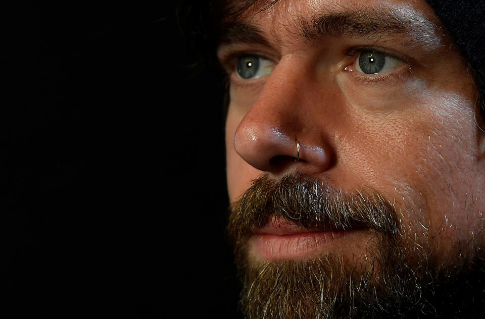 Jack Dorsey, co-founder of Twitter and fin-tech firm Square, sits for a portrait during an interview with Reuters in London, Britain, June 11, 2019. REUTERS/Toby Melville