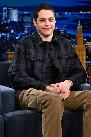 <p>Todd Owyoung/NBC via Getty</p> Pete Davidson in New York City in October 2023