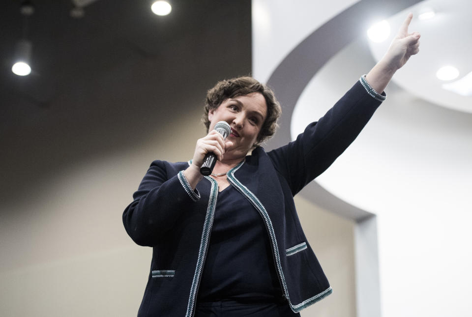 Katie Porter, a former law student of Massachusetts Sen. Elizabeth Warren, is trying to prove her populist politics can thrive in a wealthy area. (Photo: Bill Clark via Getty Images)