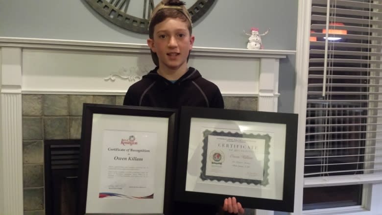 10-year-old boy recognized for saving choking friend