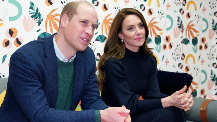 Prince William and Kate Middleton visiting the Open Door Charity