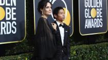 Angelina Jolie hit the red carpet of the 2018 Golden Globes with her 14-year-old son, Pax.