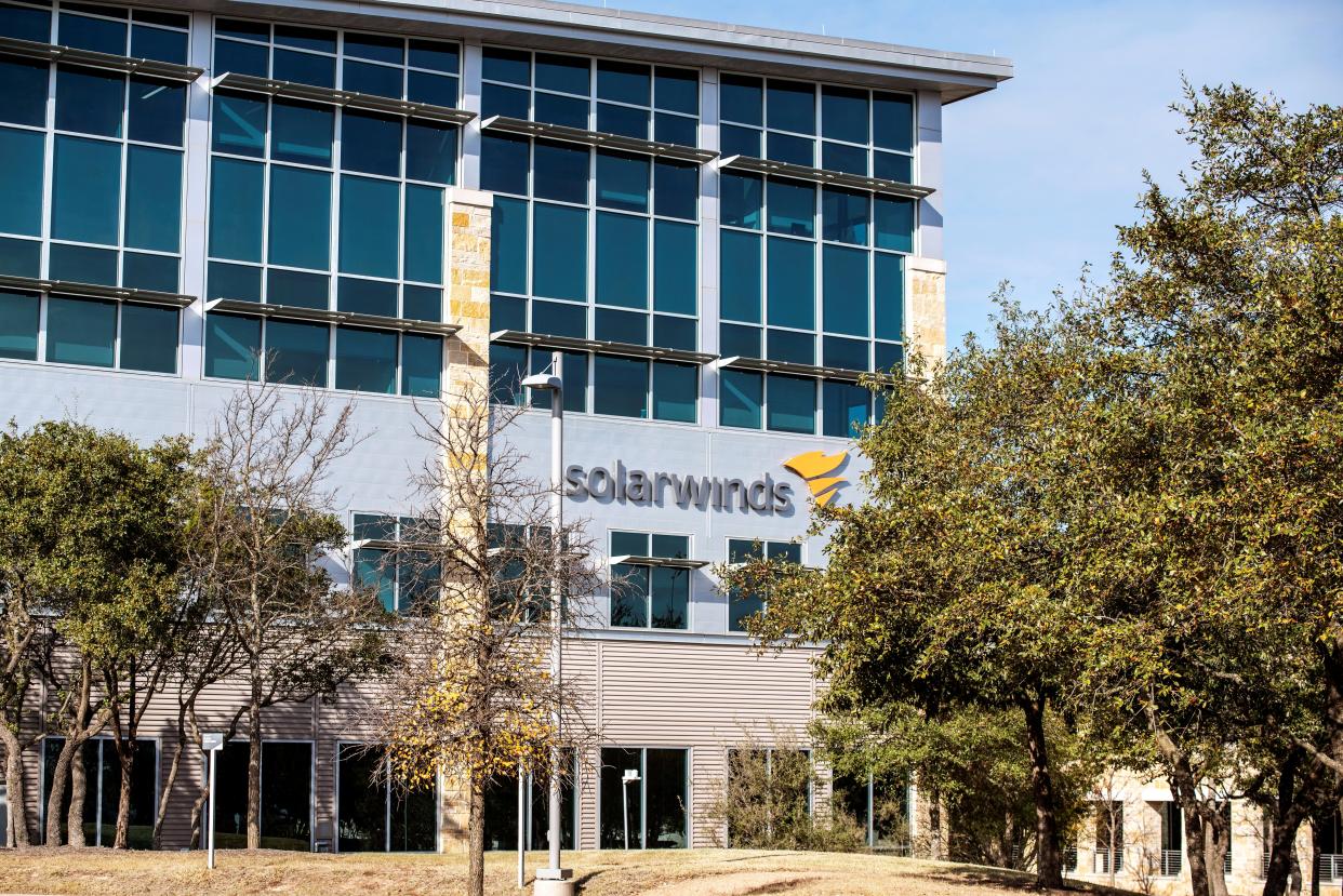 <p>The SolarWinds headquarters are seen in Austin, Texas, US on 18 December 2020</p> ((Reuters))