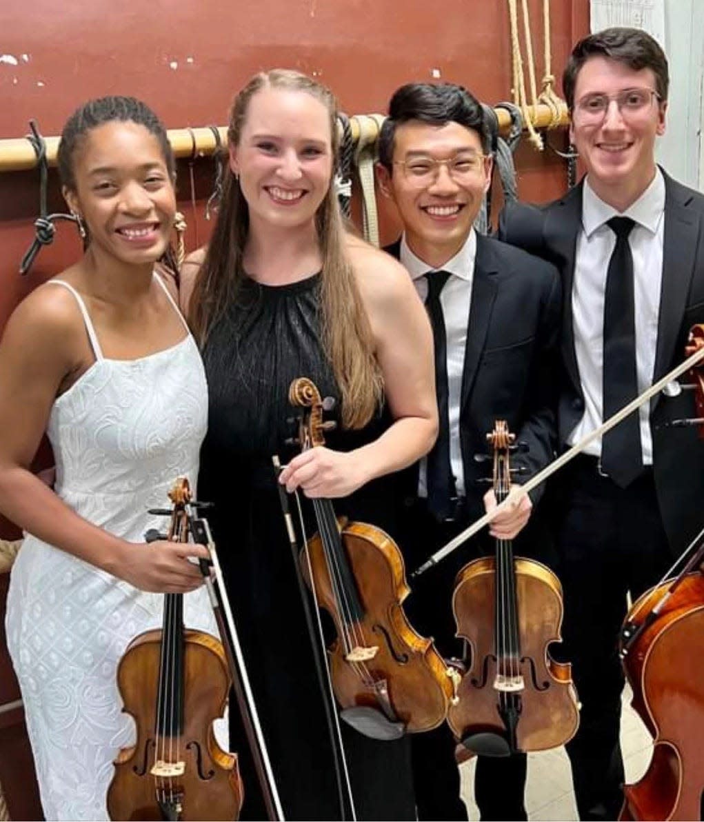 The Juilliard-trained Abeo Quartet will make its Columbus debut on Sunday at the Ohio History Center as part of the Sunday at Central recital series.