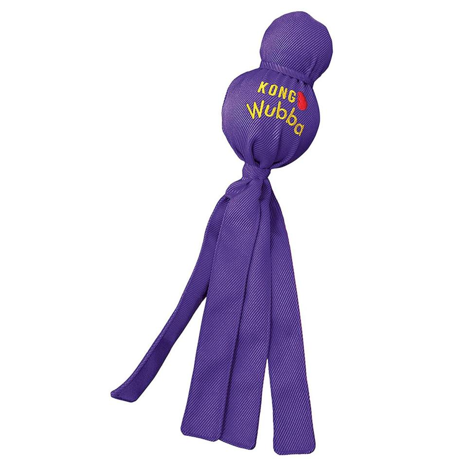 Purple Kong Wubba toy on a white background