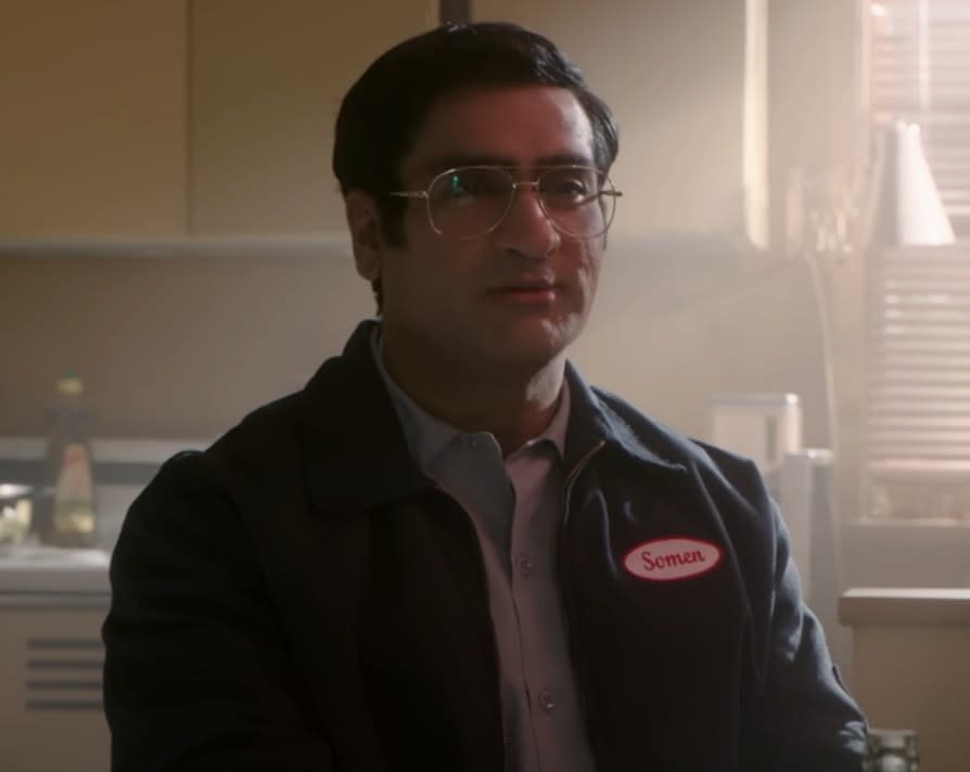 Kumail Nanjiani as Steve watches TV