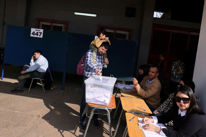 Citizens vote for a new assembly to draft constitution, in Santiago