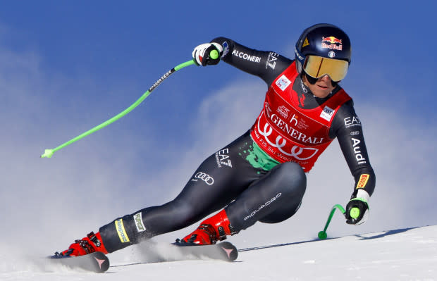 <em>Sofia Goggia (ITA) races in the World Cup downhill at Lake Louise, Canada on 12/3/22</em><p><a href="https://www.redbullcontentpool.com/international/CP-P-878464" rel="nofollow noopener" target="_blank" data-ylk="slk:Red Bull Content Pool/Eric Spiess;elm:context_link;itc:0;sec:content-canvas" class="link ">Red Bull Content Pool/Eric Spiess</a></p>