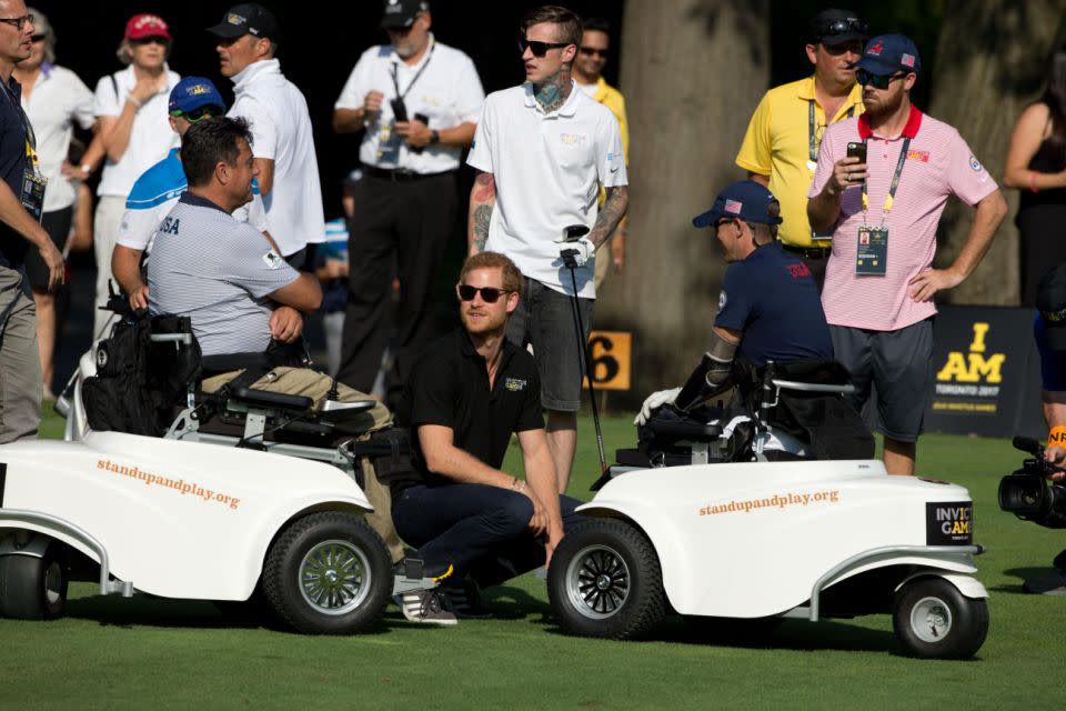 He also attended the golf. Photo: MEGA