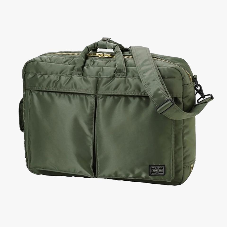 $674, Todd Snyder. <a href="https://www.toddsnyder.com/products/porter-tanker-3way-briefcase-green" rel="nofollow noopener" target="_blank" data-ylk="slk:Get it now!;elm:context_link;itc:0" class="link ">Get it now!</a>
