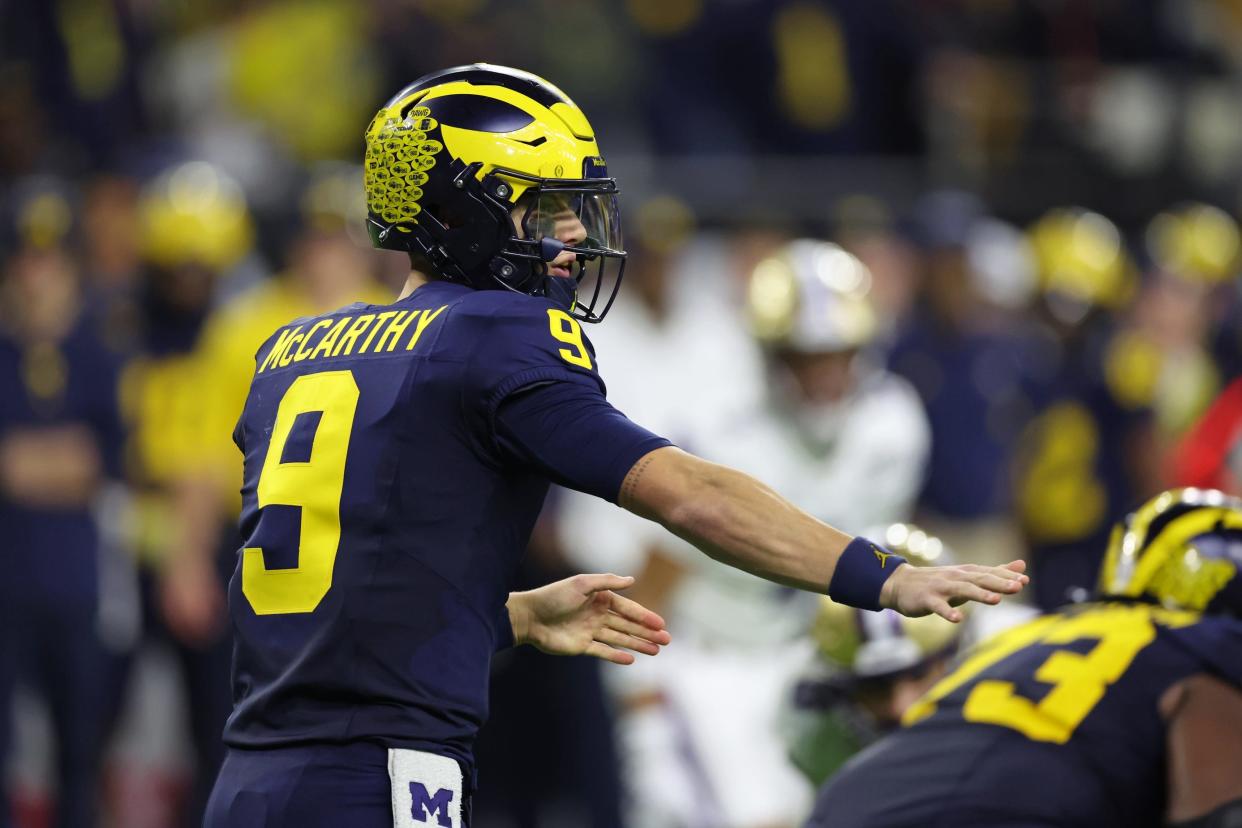 Michigan quarterback J.J. McCarthy could end up the NFC North Division.