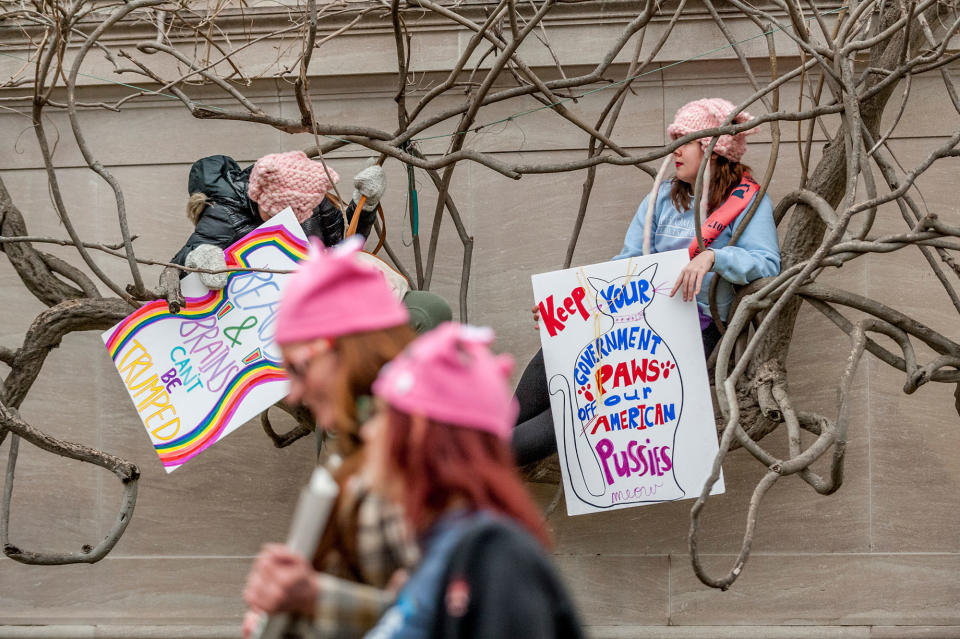 <p>Thousands of demonstrators gather in the Nation’s Capital for the Women’s March on Washington to protest the policies of President Donald Trump. January 21, 2017. (Photo: Mary F. Calvert for Yahoo News) </p>