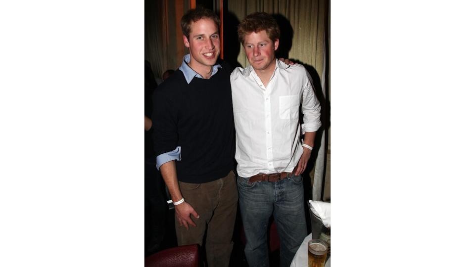 william and harry at party 