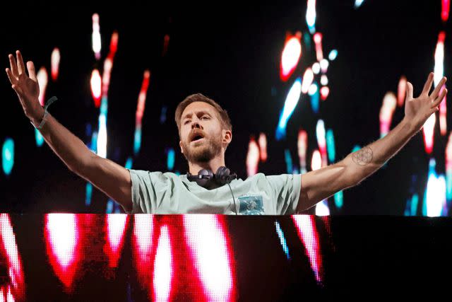 Frazer Harrison/Getty for Coachella Calvin Harris performs in Indio in April 2023