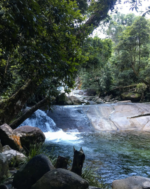 The natural waterslide at Josephine Falls. Photo: @alexander.lac Instagram