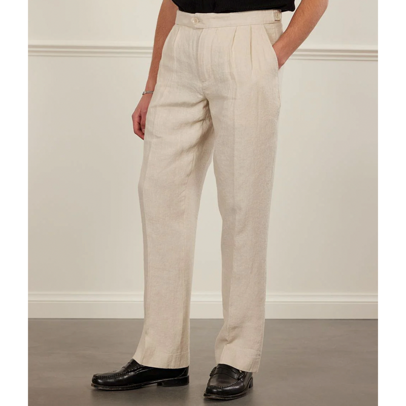 <p><a href="https://go.redirectingat.com?id=74968X1596630&url=https%3A%2F%2Fwww.percivalclo.com%2Fproducts%2Fpleated-tailored-trousers-linen-natural%3Fvariant%3D40319101698151%26currency%3DUSD%26country%3DUS%26tw_source%3Dgoogle%26tw_adid%3D695743517428%26tw_campaign%3D21161141267%26gad_source%3D1%26gclid%3DCj0KCQjw_qexBhCoARIsAFgBlethVMIt1hOI_q2sdZpSlKFWDRuPX47YaTHOPkiD1N64pW9gxsFoYvgaAhhGEALw_wcB&sref=https%3A%2F%2Fwww.esquire.com%2Fstyle%2Fmens-fashion%2Fa60603594%2Ftennis-core-fashion%2F" rel="nofollow noopener" target="_blank" data-ylk="slk:Shop Now;elm:context_link;itc:0;sec:content-canvas" class="link rapid-noclick-resp">Shop Now</a></p><p>Pleated Tailored Trousers</p><p>percivalclo.com</p><p>$195.00</p>