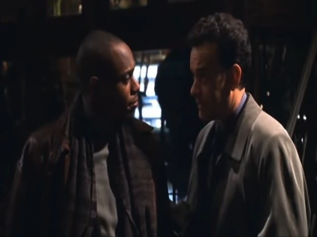 Joe talking to Kevin on the street at night in "You've Got Mail"