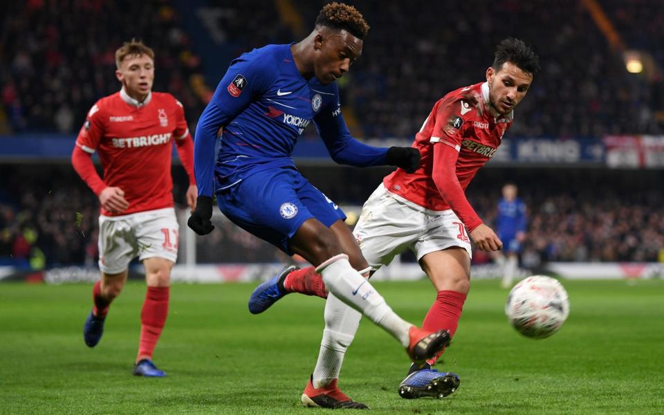 Hudson-Odoi created both goals in the FA Cup win over Nottingham Forest on Saturday - Chelsea FC