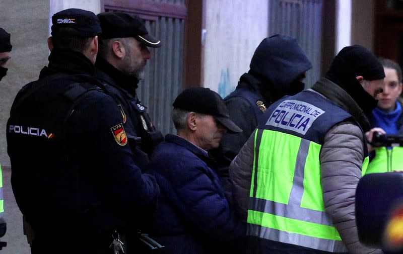 FILE PHOTO: Spanish national police arrest a 74-year-old man linked to letter bombs sent to Ukraine and U.S. embassies, in Miranda de Ebro