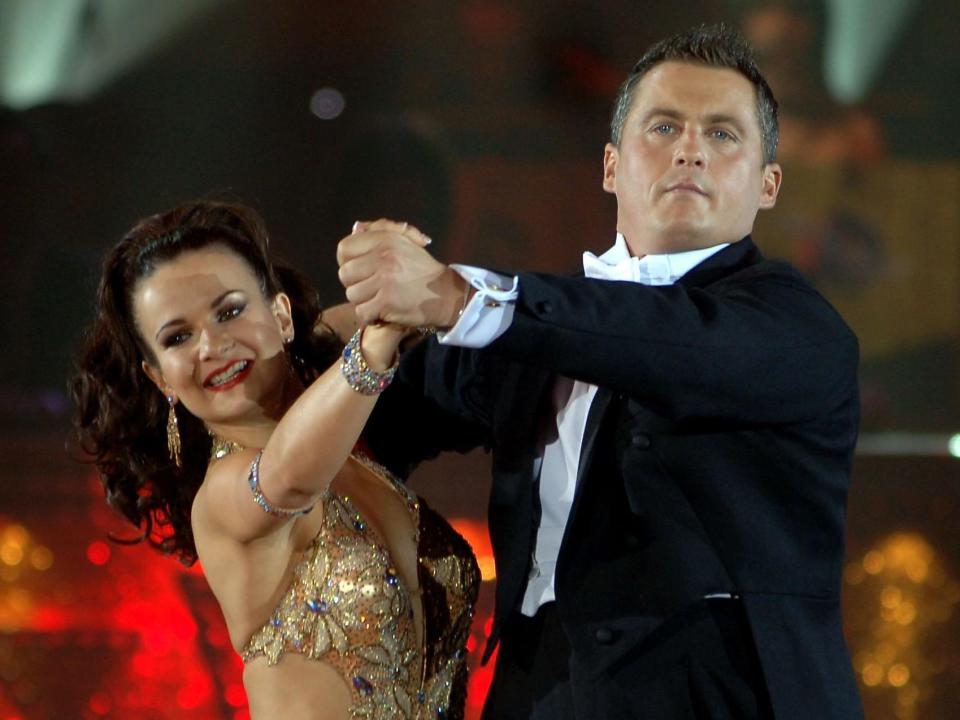 Darren Gough with his partner Lilia Kopylova during the final dress rehearsal for the first ever tour of Strictly Come Dancing Live! at the SECC in Finnieston, Glasgow.   (Photo by Michael Boyd - PA Images/PA Images via Getty Images)