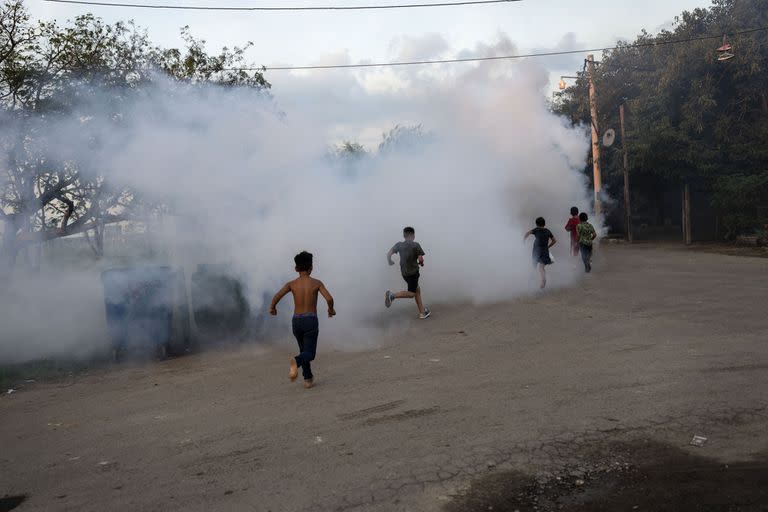 Campaña de fumigación para contener el dengue en Rosario