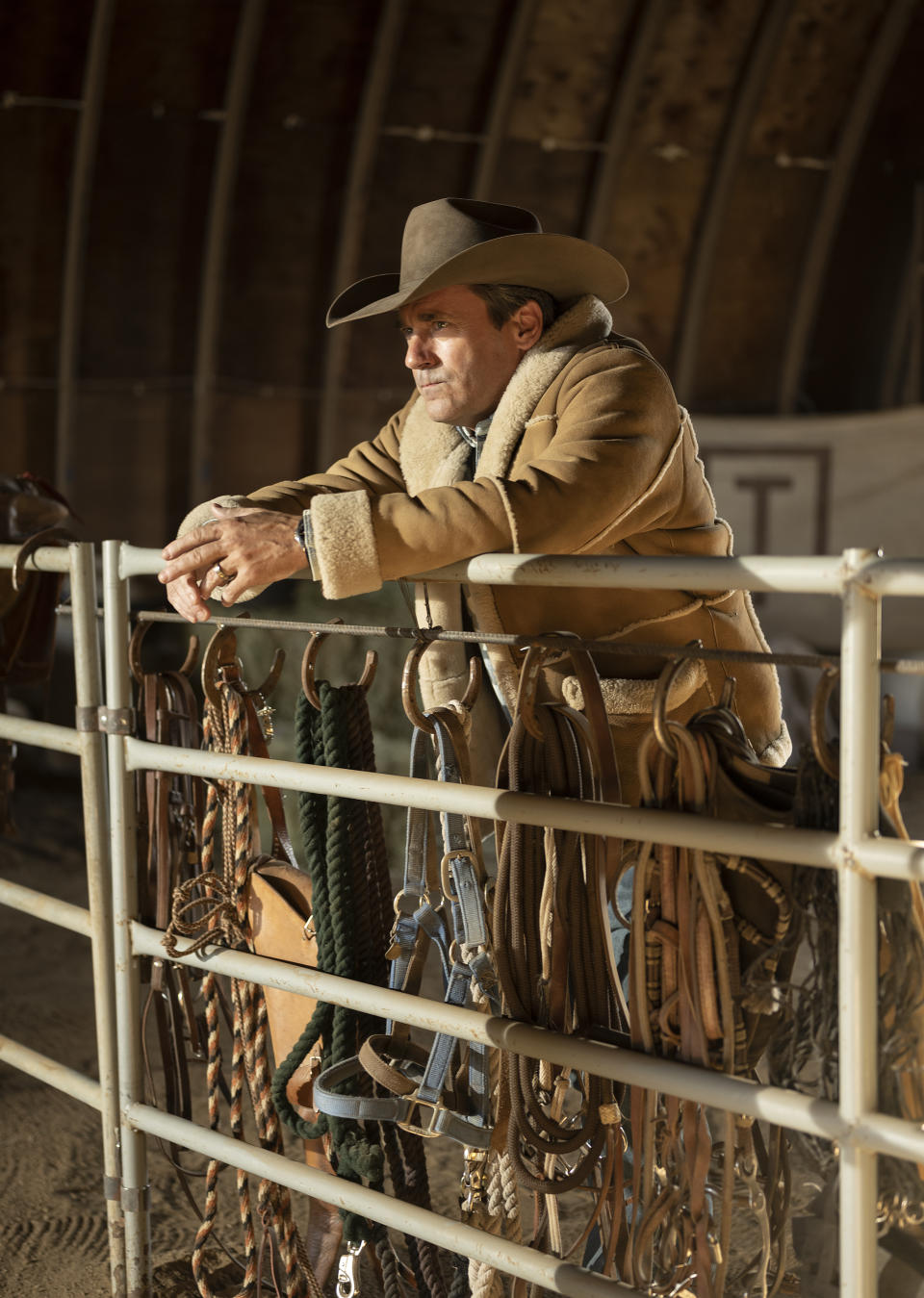 Jon Hamm plays a hard-nosed Sheriff in Fargo season 5. (Prime Video)