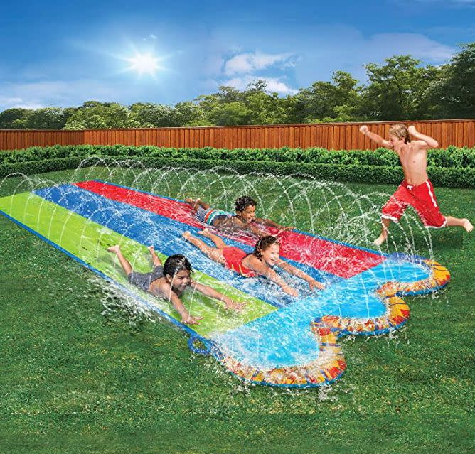 The perfect toy when the kiddos don't want to wait to take turns. Find this triple lane water racer $58 on <a href="https://amzn.to/3g8cHnK" target="_blank" rel="noopener noreferrer">Amazon</a>.