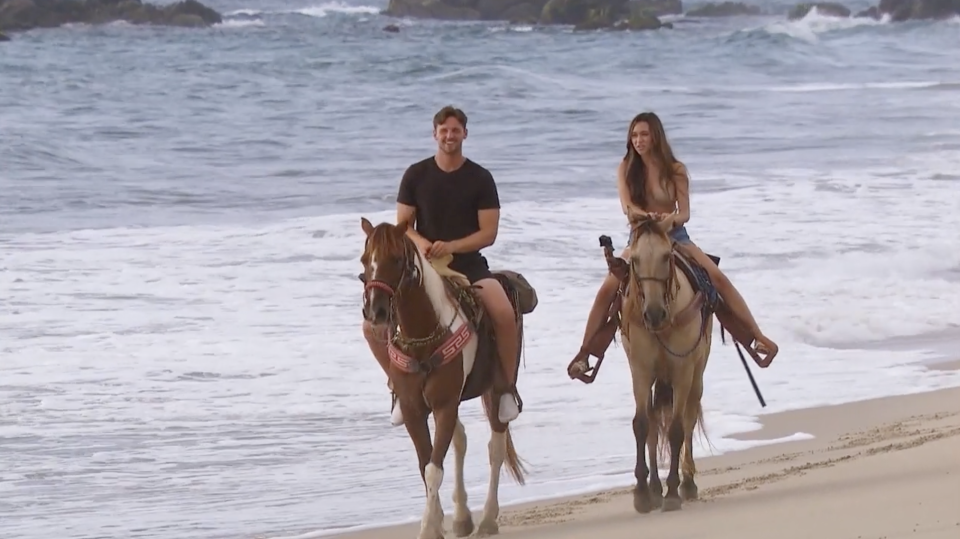 Logan and Sarah horseback riding