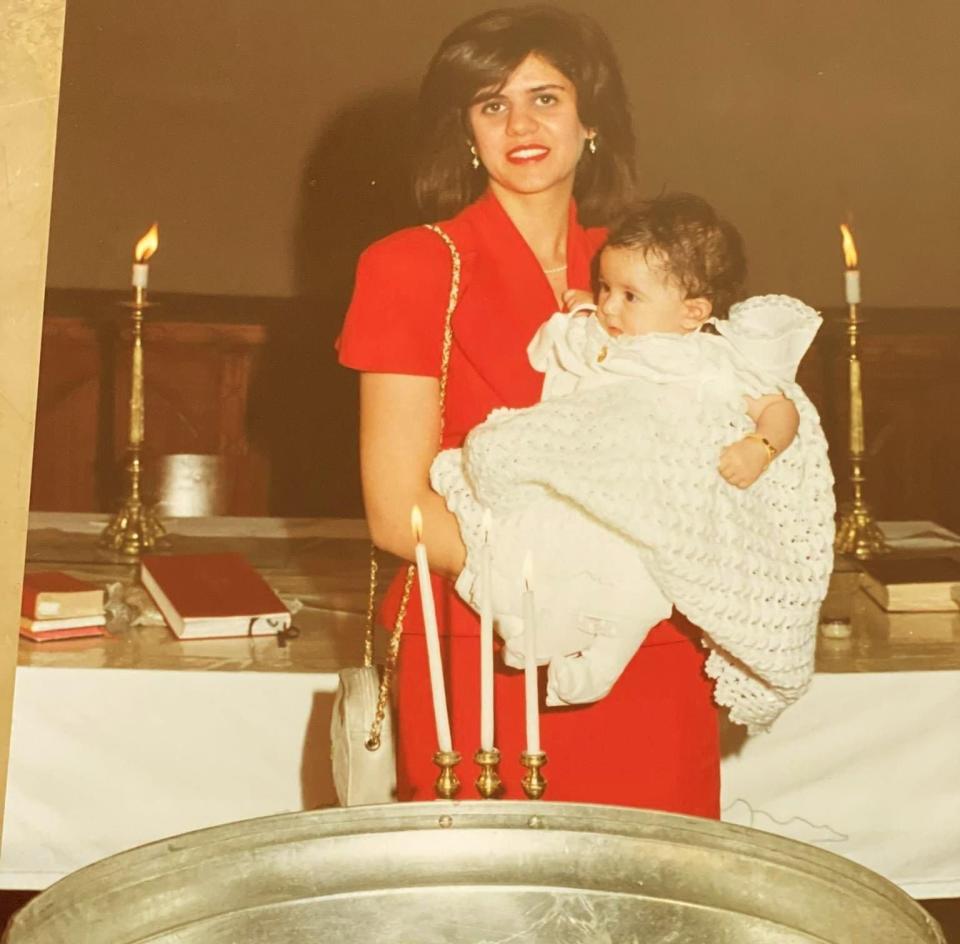 Shireen Abu Akleh at the baptism of her niece, Lina.<span class="copyright">Image courtesy of Lina Abu Akleh</span>