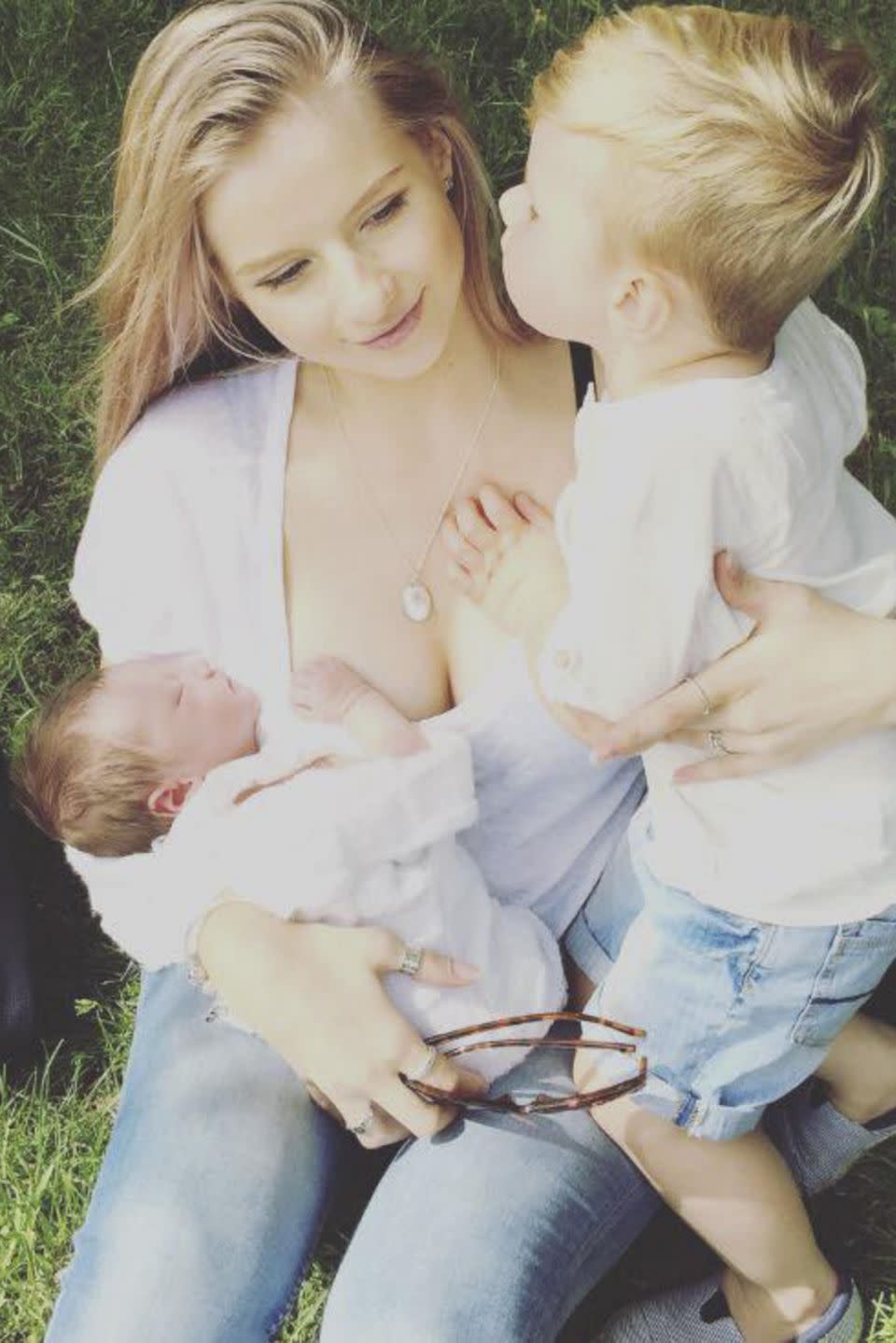 Joelle welcomed baby India six months ago. Photo: Caters News