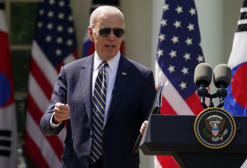 U.S. President Joe Biden hosts South Korea's President Yoon Suk Yeol at the White House